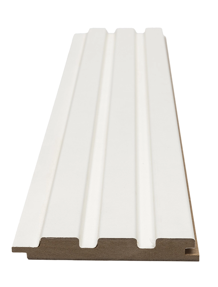 Διακοσμητικό MDF panel τοίχου με 3D πηχακια WHITE 502040 BEAT ST πλατος 11.9cm x υψος 2.75m