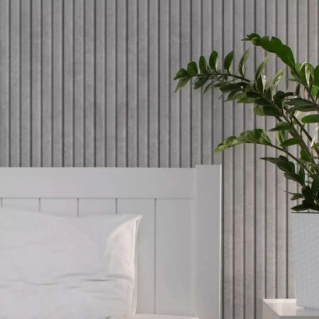 Διακοσμητικό MDF panel τοίχου με 3D πηχακια CHICAGO CONCRETE 504070 BEAT ST πλατος 11.9cm x υψος 2.75m
