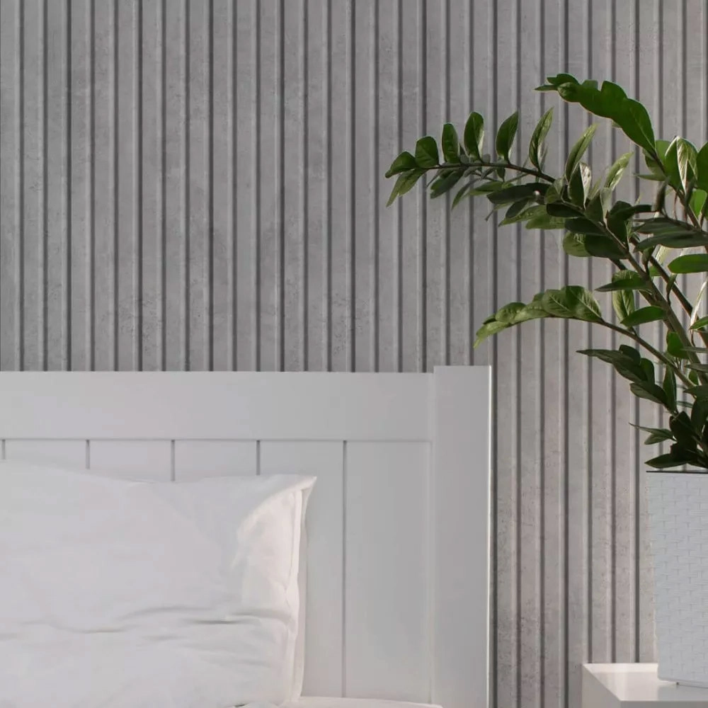 Διακοσμητικό MDF panel τοίχου με 3D πηχακια CHICAGO CONCRETE 504070 BEAT ST πλατος 11.9cm x υψος 2.75m