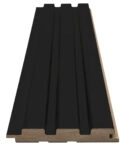 Διακοσμητικό MDF panel τοίχου με 3D πηχακια BLACK 505090 BEAT ST πλατος 11.9cm x υψος 2.75m