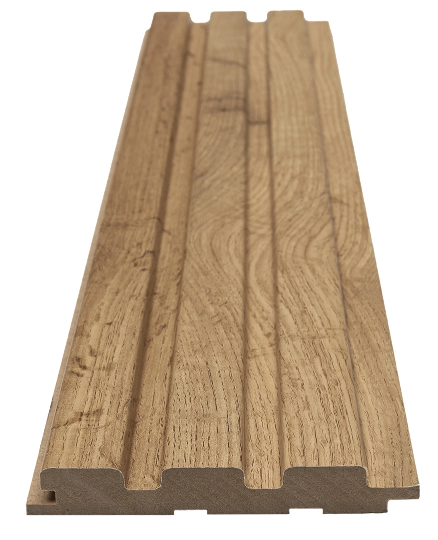 Διακοσμητικό MDF panel τοίχου με 3D πηχακια PECAN 508090 BEAT ST πλατος 11.9cm x υψος 2.75m
