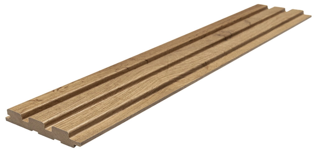 Διακοσμητικό MDF panel τοίχου με 3D πηχακια PECAN 508090 BEAT ST πλατος 11.9cm x υψος 2.75m