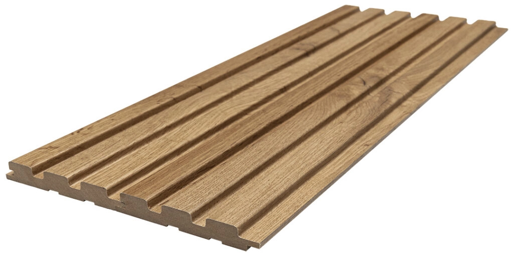 Διακοσμητικό MDF panel τοίχου με 3D πηχακια PECAN 508090 BEAT ST πλατος 11.9cm x υψος 2.75m