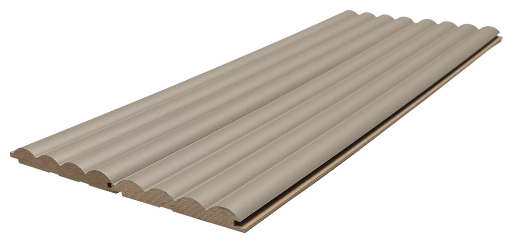 Διακοσμητικό MDF panel τοίχου με 3D πηχακια SAND GREY 806090 WAVE DL πλατος 11.9cm x υψος 2.75m