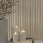 Διακοσμητικό MDF panel τοίχου με 3D πηχακια SAND GREY 806090 WAVE DL πλατος 11.9cm x υψος 2.75m