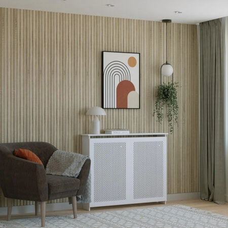 Διακοσμητικό MDF panel τοίχου με 3D πηχακια SONOMA OAK WAVE ST πλατος 11.9cm x υψος 2.75m