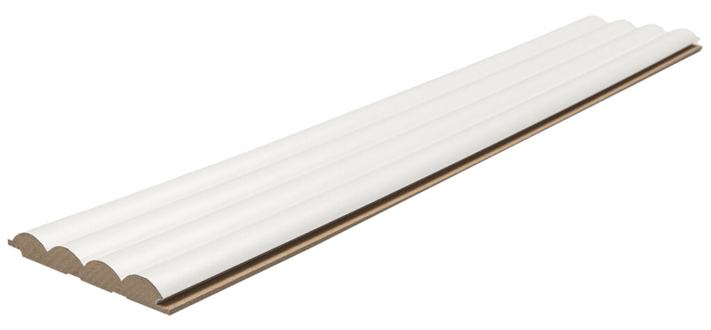 Διακοσμητικό MDF panel τοίχου με 3D πηχακια WHITE WAVE ST πλατος 11.9cm x υψος 2.75m