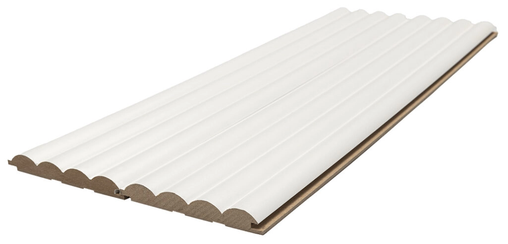 Διακοσμητικό MDF panel τοίχου με 3D πηχακια WHITE WAVE ST πλατος 11.9cm x υψος 2.75m