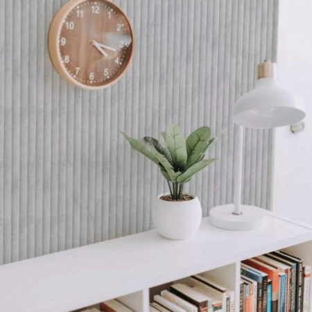 Διακοσμητικό MDF panel τοίχου με 3D πηχακια CHICAGO CONCRETE 804070 WAVE ST πλατος 11.9cm x υψος 2.75m