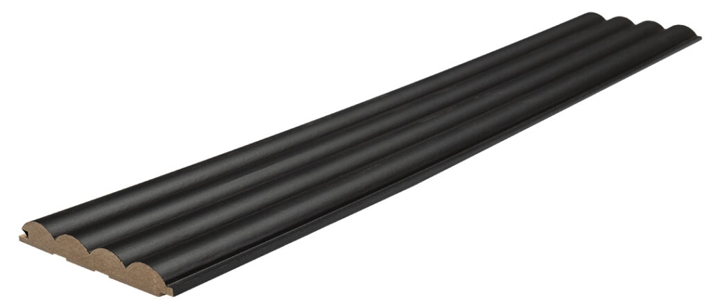 Διακοσμητικό MDF panel τοίχου με 3D πηχακια BLACK EDITION 805090 WAVE ST πλατος 11.9cm x υψος 2.75m