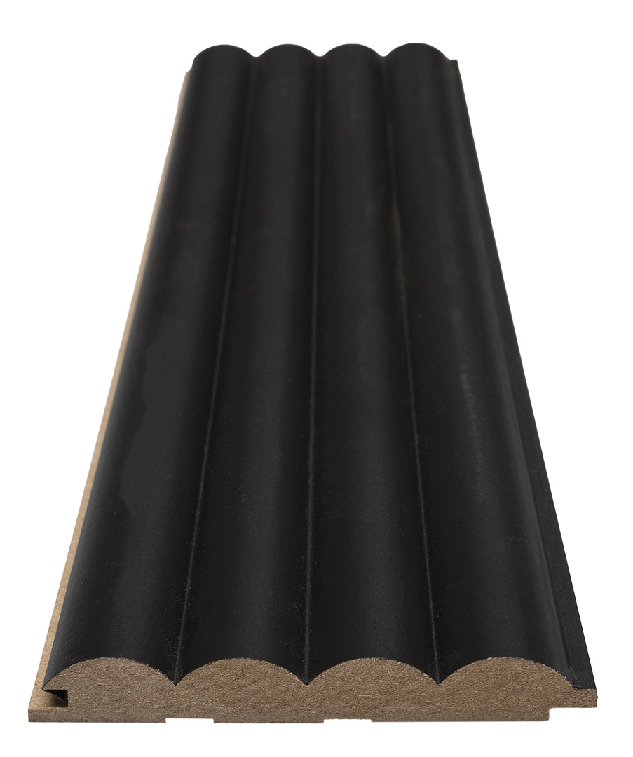 Διακοσμητικό MDF panel τοίχου με 3D πηχακια BLACK EDITION 805090 WAVE ST πλατος 11.9cm x υψος 2.75m