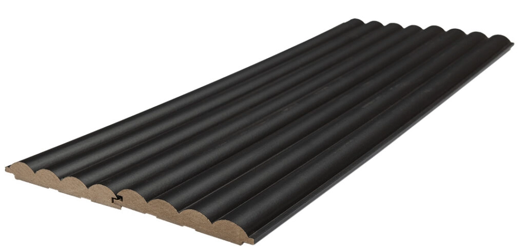 Διακοσμητικό MDF panel τοίχου με 3D πηχακια BLACK EDITION 805090 WAVE ST πλατος 11.9cm x υψος 2.75m