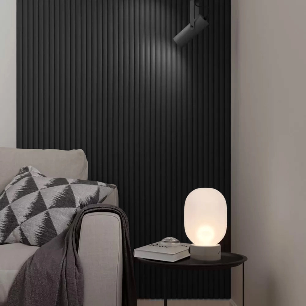 Διακοσμητικό MDF panel τοίχου με 3D πηχακια BLACK EDITION 805090 WAVE ST πλατος 11.9cm x υψος 2.75m