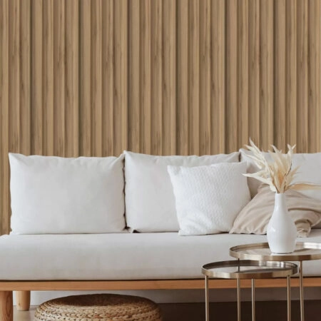 Διακοσμητικό MDF panel τοίχου με 3D πηχακια PECAN 808090 WAVE ST πλατος 11.9cm x υψος 2.75m