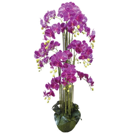 ΤΕΧΝΗΤΟ ΦΥΤΟ ΟΡΧΙΔΕΑ ΜΩΒ ΑΝΘΗ REAL TOUCH - ΥΨΟΣ 168cm