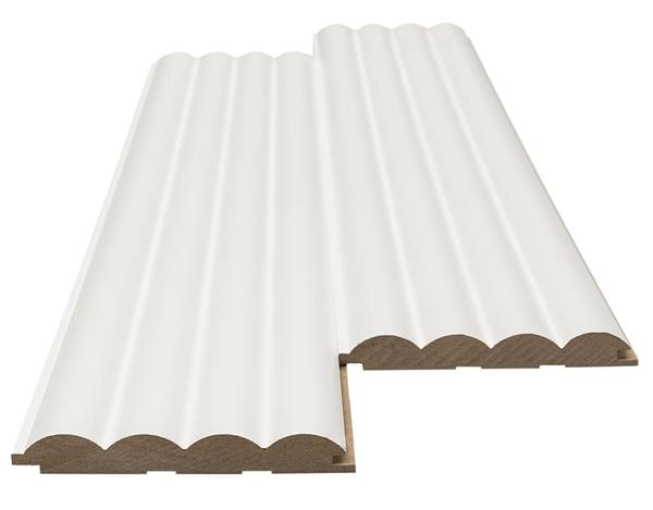 Διακοσμητικό MDF panel τοίχου με 3D πηχακια WHITE WAVE ST πλατος 11.9cm x υψος 2.75m