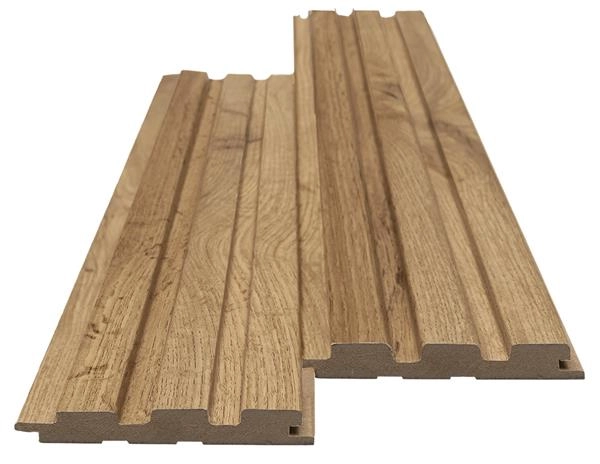 Διακοσμητικό MDF panel τοίχου με 3D πηχακια PECAN 508090 BEAT ST πλατος 11.9cm x υψος 2.75m