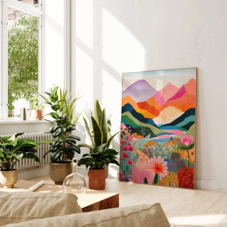 Πόστερ COLORFUL ABSTRACT MOUNTAIN