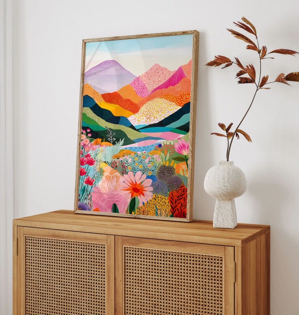 Πόστερ COLORFUL ABSTRACT MOUNTAIN