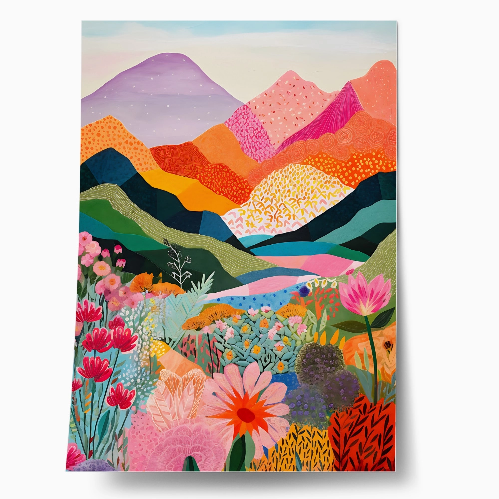 Πόστερ COLORFUL ABSTRACT MOUNTAIN