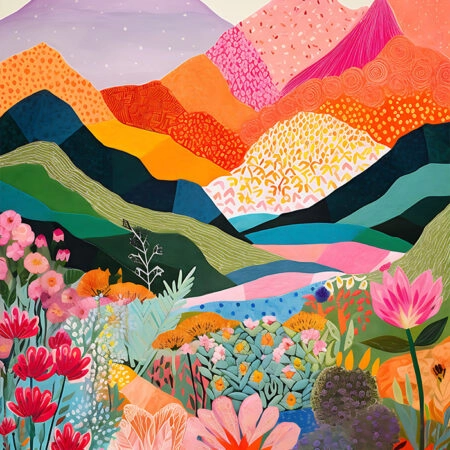 Πόστερ COLORFUL ABSTRACT MOUNTAIN - Τοπια - Φυση Sticky 3