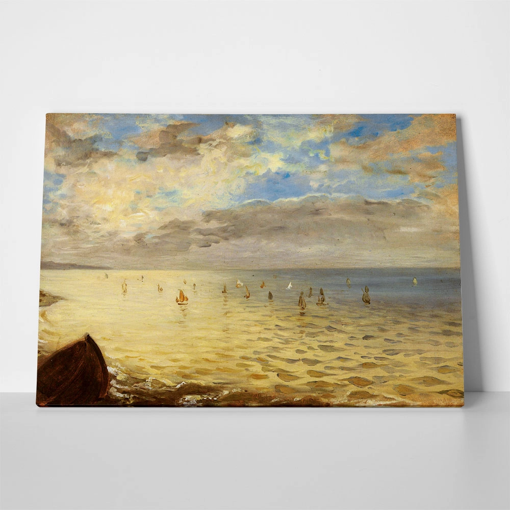 Πινακας σε καμβά DELACROIX - LA MER VUE DES HAUTEURS DE DIEPPE