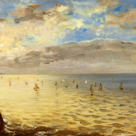 Πινακας σε καμβά DELACROIX - LA MER VUE DES HAUTEURS DE DIEPPE - Eugene Delacroix Sticky 6