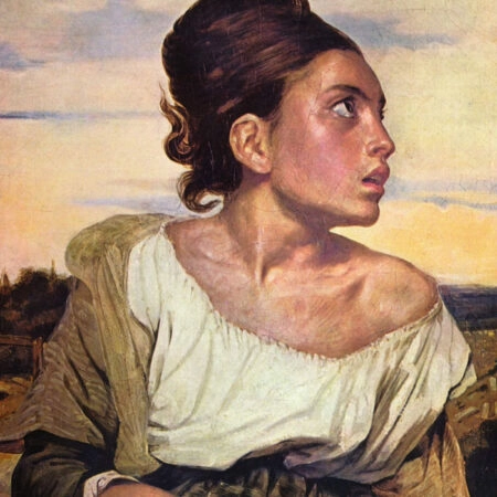 Πινακας σε καμβά DELACROIX - ORPHAN GIRL AT THE CEMETERY - Eugene Delacroix Sticky 6