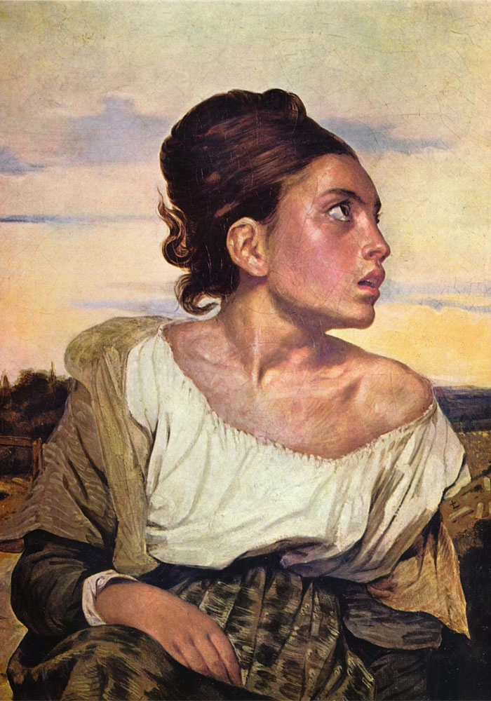 Πινακας σε καμβά DELACROIX - ORPHAN GIRL AT THE CEMETERY