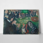 Πινακας σε καμβά EDVARD MUNCH - AT THE ROULETTE TABLE IN MONTE CARLO