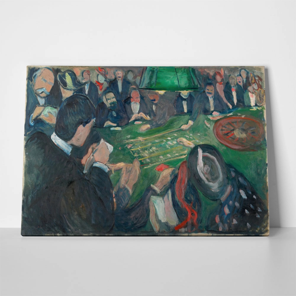 Πινακας σε καμβά EDVARD MUNCH - AT THE ROULETTE TABLE IN MONTE CARLO