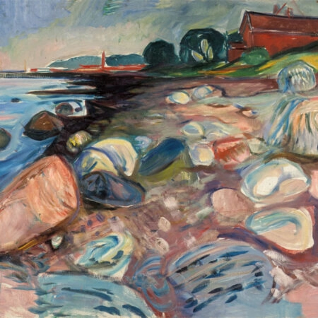 Πινακας σε καμβά EDVARD MUNCH - SHORE WITH RED HOUSE - Edvard Munch Sticky 6