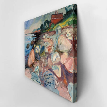 Πινακας σε καμβά EDVARD MUNCH - SHORE WITH RED HOUSE - Edvard Munch Sticky 3