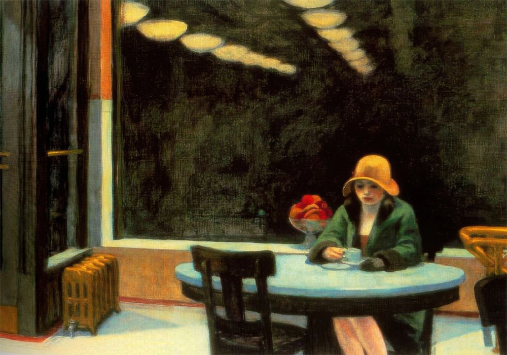 Πινακας σε καμβά EDWARD HOPPER - AUTOMAT