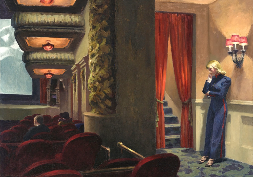 Πινακας σε καμβά EDWARD HOPPER - NEW YORK MOVIE