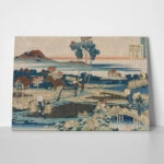 Πινακας σε καμβά HOKUSAI - JAPAN RICE FIELDS AND WORKERS