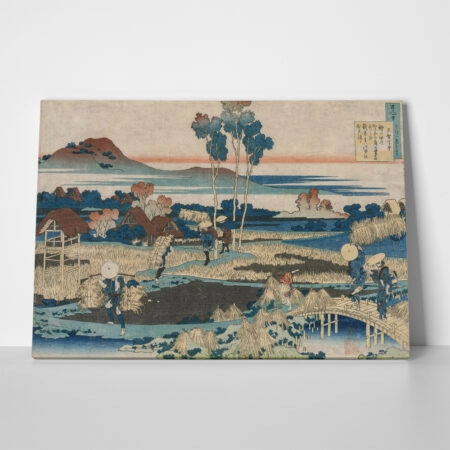 Πινακας σε καμβά HOKUSAI - JAPAN RICE FIELDS AND WORKERS - Hokusai Katsushika Sticky 1