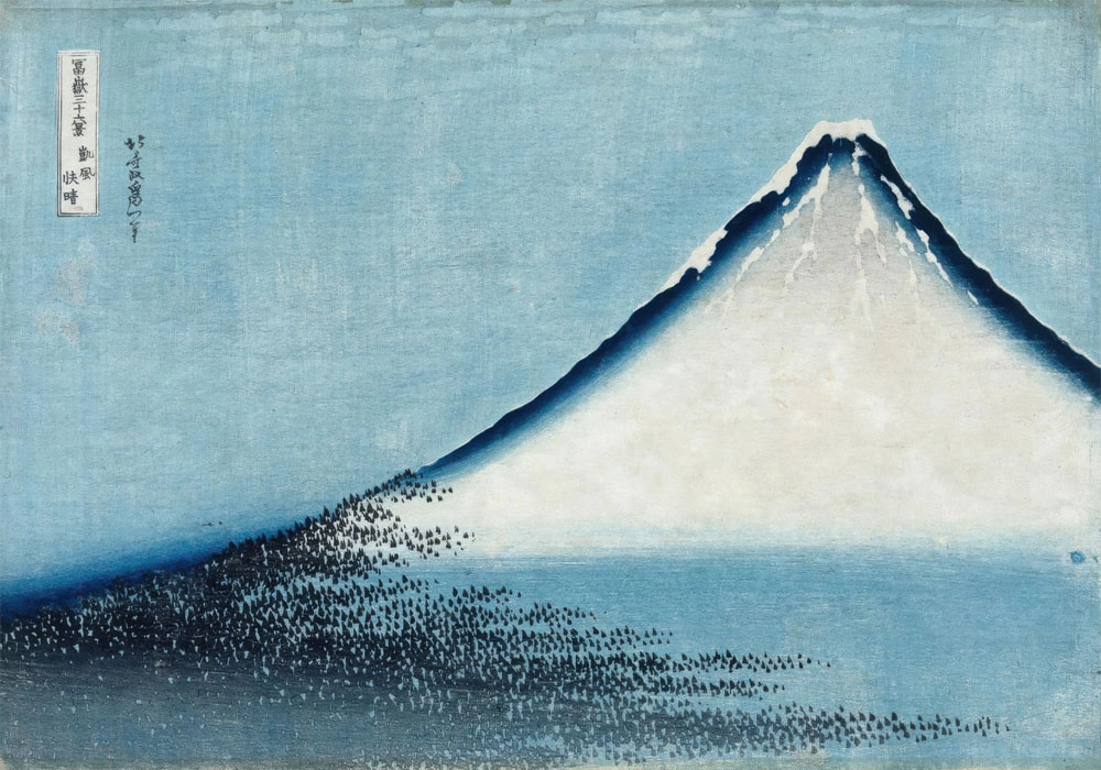 Πινακας σε καμβά HOKUSAI - THE BLUE FUJI