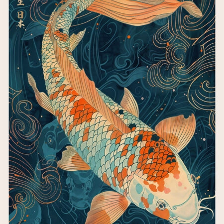 Πόστερ JAPANESE FISH - Ζωα Sticky 2
