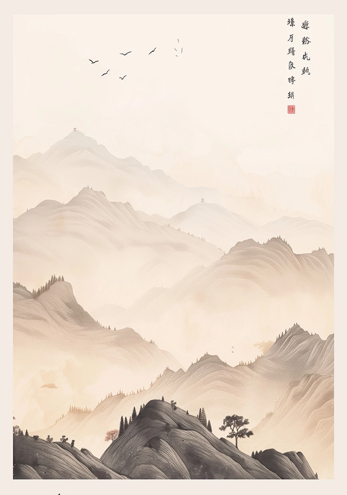 Πόστερ JAPANESE FOG MOUNTAINS