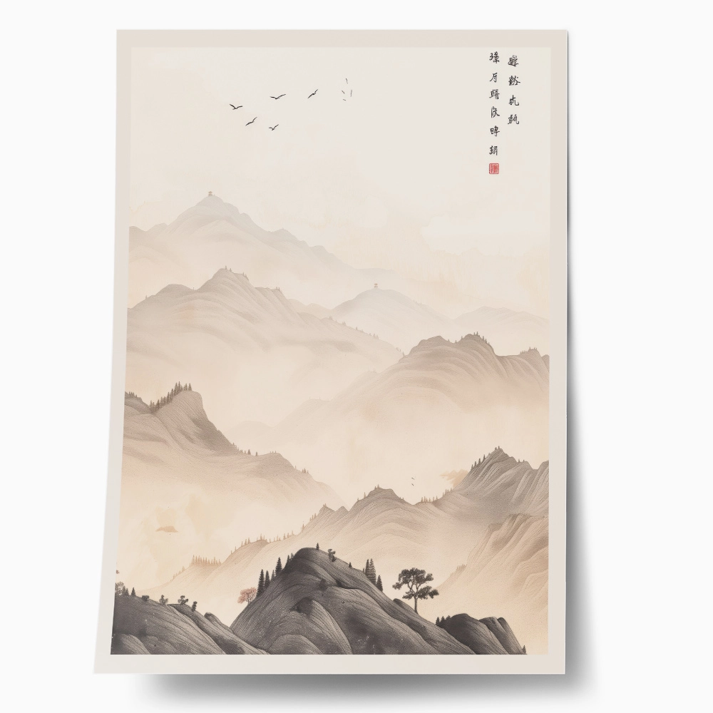 Πόστερ JAPANESE FOG MOUNTAINS