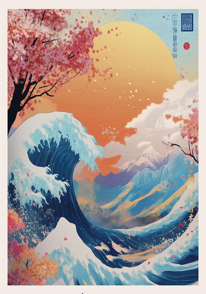 Πόστερ JAPANESE SPRING WAVE