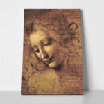 Πινακας σε καμβά LEONARDO DA VINCI - HEAD OF A YOUNG WOMAN WITH TOUSLED HAIR