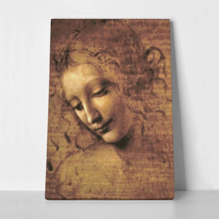 Πινακας σε καμβά LEONARDO DA VINCI - HEAD OF A YOUNG WOMAN WITH TOUSLED HAIR - Leonardo Da Vinci Sticky 1