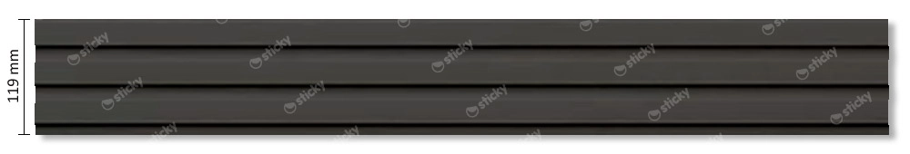Διακοσμητικό MDF panel τοίχου με 3D πηχακια BLACK LEAD 507090 BEAT DL πλατος 11.9cm x υψος 2.75m