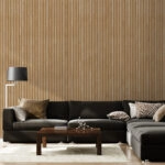 Διακοσμητικό MDF panel τοίχου με 3D πηχακια PECAN 508090 BEAT ST πλατος 11.9cm x υψος 2.75m