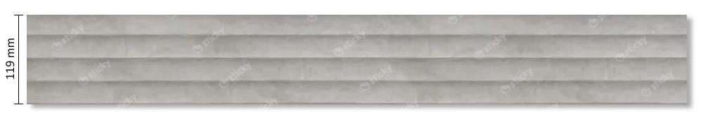 Διακοσμητικό MDF panel τοίχου με 3D πηχακια CHICAGO CONCRETE 804070 WAVE ST πλατος 11.9cm x υψος 2.75m