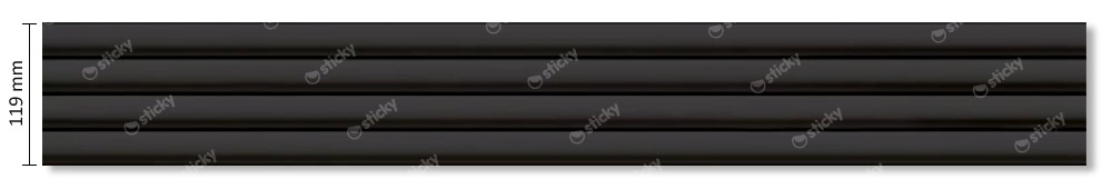 Διακοσμητικό MDF panel τοίχου με 3D πηχακια BLACK EDITION 805090 WAVE ST πλατος 11.9cm x υψος 2.75m