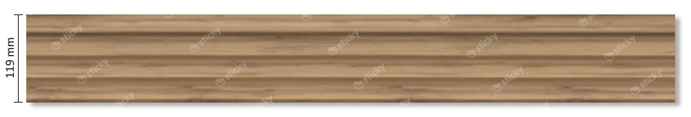Διακοσμητικό MDF panel τοίχου με 3D πηχακια PECAN 808090 WAVE ST πλατος 11.9cm x υψος 2.75m
