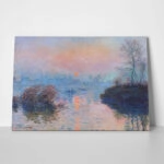 Πινακας σε καμβά MONET - SUNSET AT LAVACOURT, WINTER EFFECT